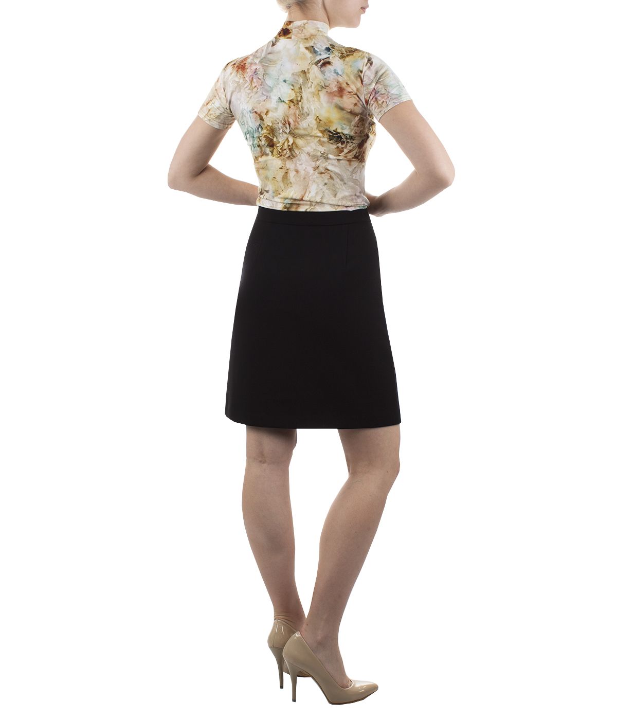 Asymmetric skirt with side metallic zipper  4